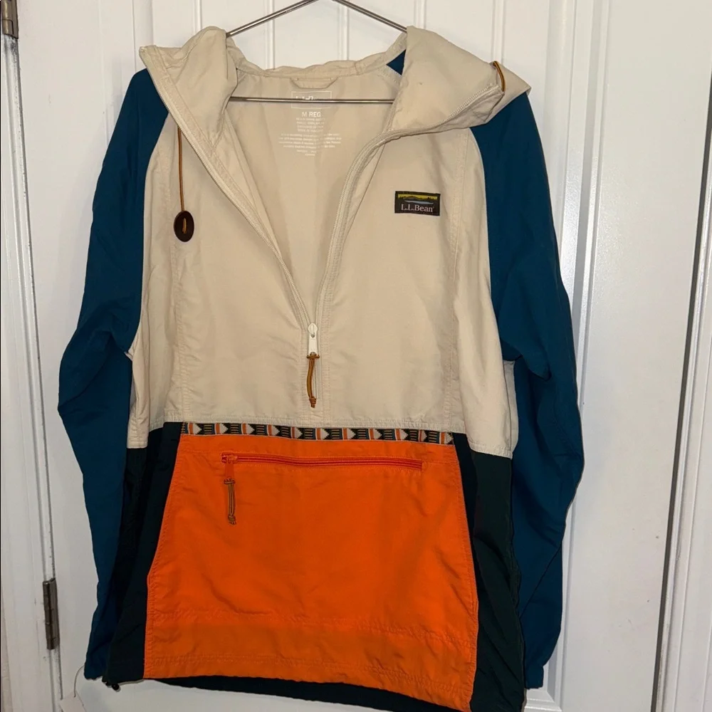 L.L. Bean Men's Mountain Classic Anorak Multi Color Size Medium - Picture 5 of 13